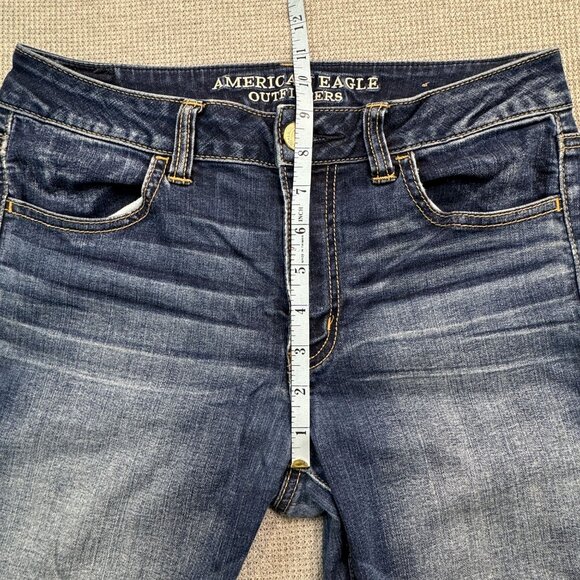 American Eagle Outfitters Size 6 Hi-Rise Jegging Super Stretch Reg Blue Denim - Picture 10 of 12
